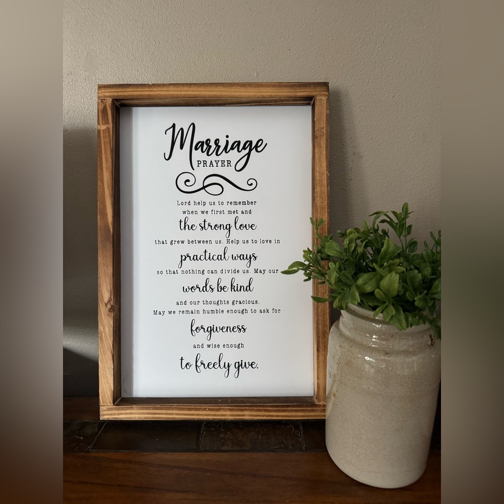 Marriage Prayer Wall/Home Decor - New